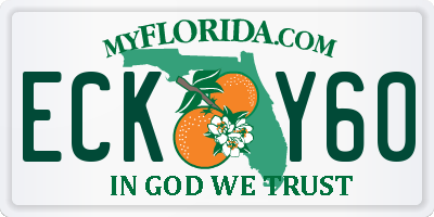 FL license plate ECKY60