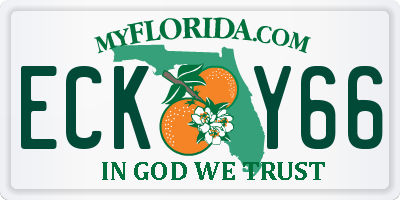 FL license plate ECKY66