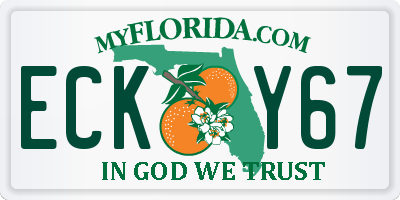 FL license plate ECKY67
