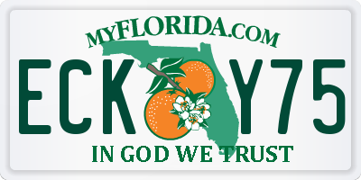 FL license plate ECKY75