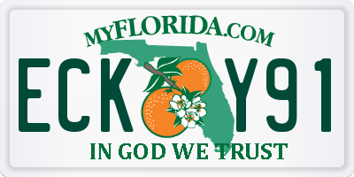 FL license plate ECKY91