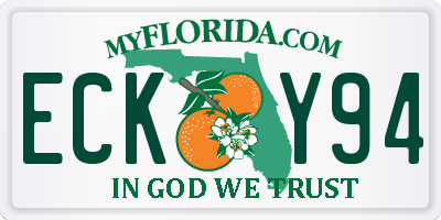 FL license plate ECKY94