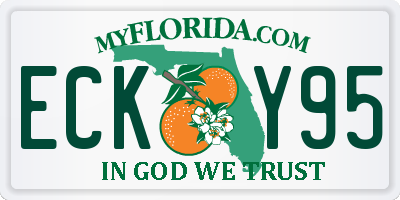 FL license plate ECKY95