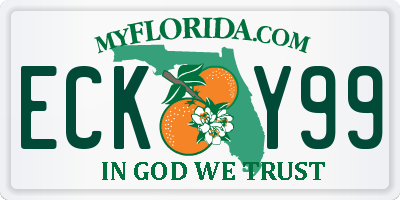 FL license plate ECKY99
