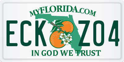 FL license plate ECKZ04