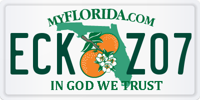 FL license plate ECKZ07