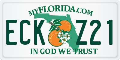 FL license plate ECKZ21
