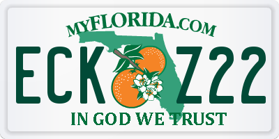 FL license plate ECKZ22