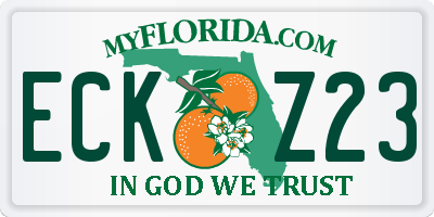 FL license plate ECKZ23