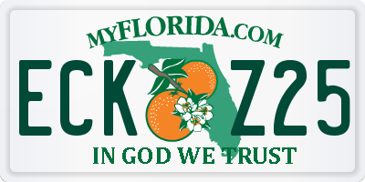 FL license plate ECKZ25