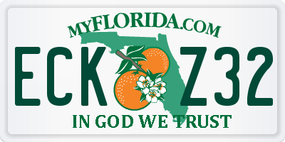 FL license plate ECKZ32