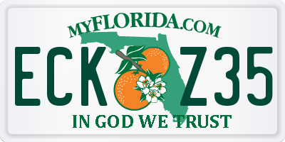 FL license plate ECKZ35