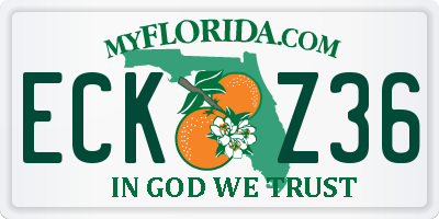 FL license plate ECKZ36