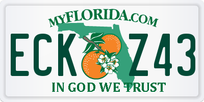 FL license plate ECKZ43