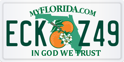 FL license plate ECKZ49