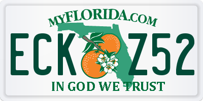 FL license plate ECKZ52