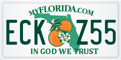FL license plate ECKZ55