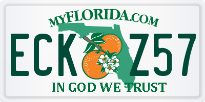 FL license plate ECKZ57
