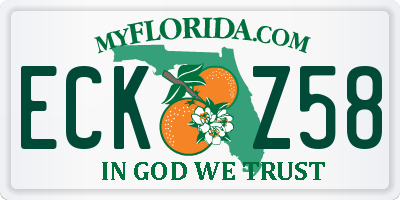 FL license plate ECKZ58