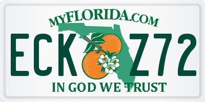 FL license plate ECKZ72