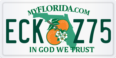 FL license plate ECKZ75