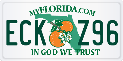 FL license plate ECKZ96