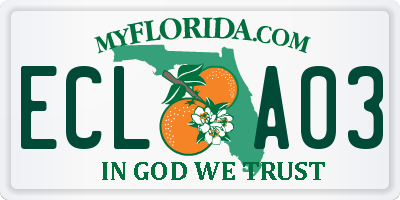 FL license plate ECLA03