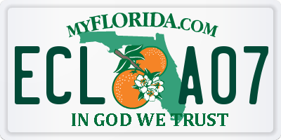 FL license plate ECLA07