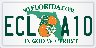 FL license plate ECLA10