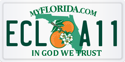 FL license plate ECLA11