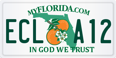 FL license plate ECLA12