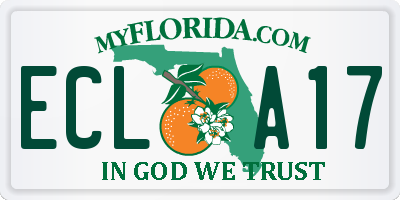 FL license plate ECLA17