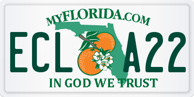 FL license plate ECLA22