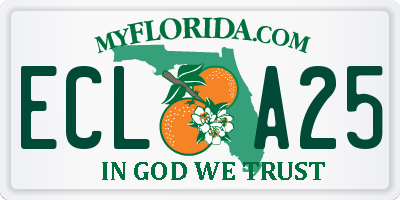 FL license plate ECLA25