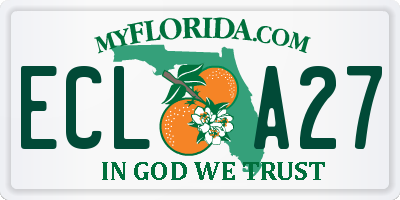 FL license plate ECLA27