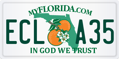 FL license plate ECLA35