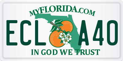 FL license plate ECLA40