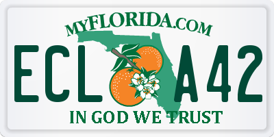 FL license plate ECLA42