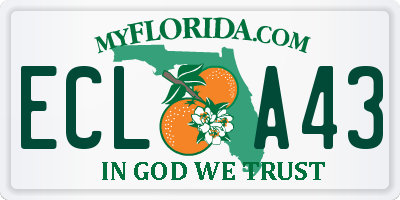 FL license plate ECLA43