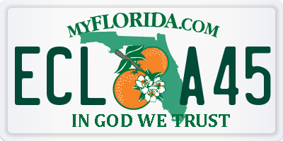 FL license plate ECLA45