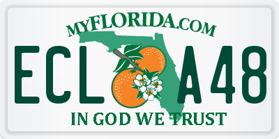FL license plate ECLA48
