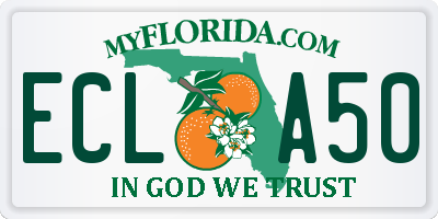 FL license plate ECLA50