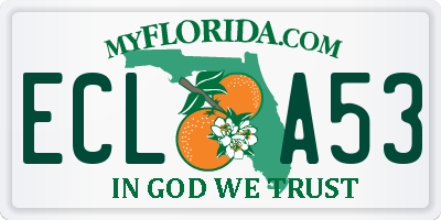 FL license plate ECLA53