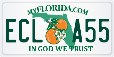 FL license plate ECLA55