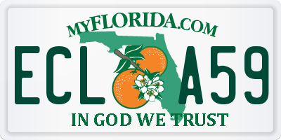FL license plate ECLA59