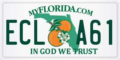 FL license plate ECLA61