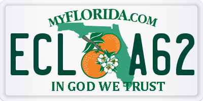 FL license plate ECLA62