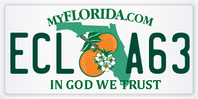 FL license plate ECLA63