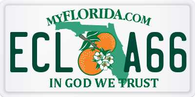 FL license plate ECLA66
