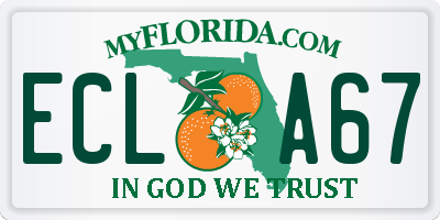 FL license plate ECLA67